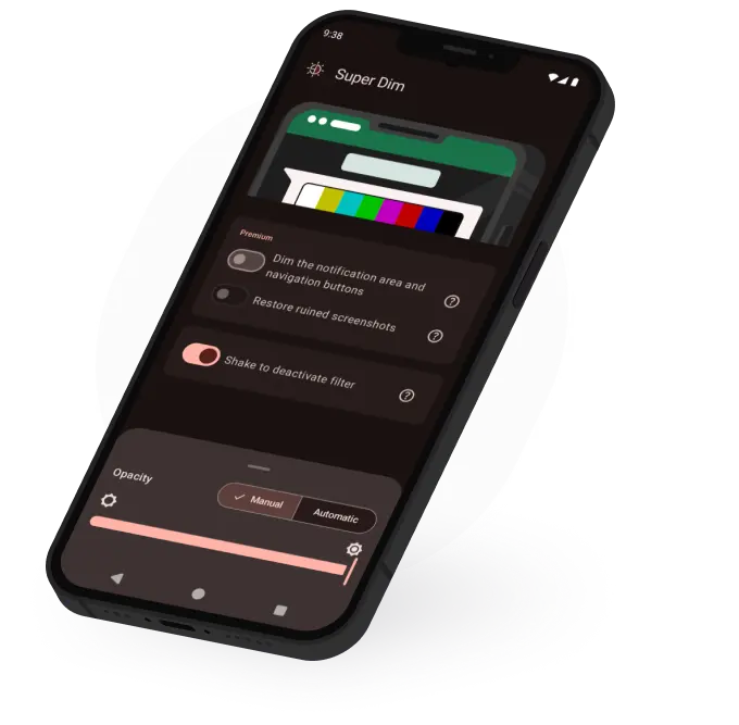 A smartphone showcasing an app